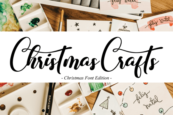 Christmas Crafts: A Handwritten Font for Editorial Charm