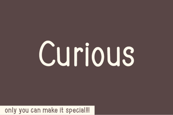 Curious: A Handwritten Font for Unique Branding