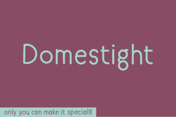 Domestight: A Unique Handwritten Font for Creative Branding