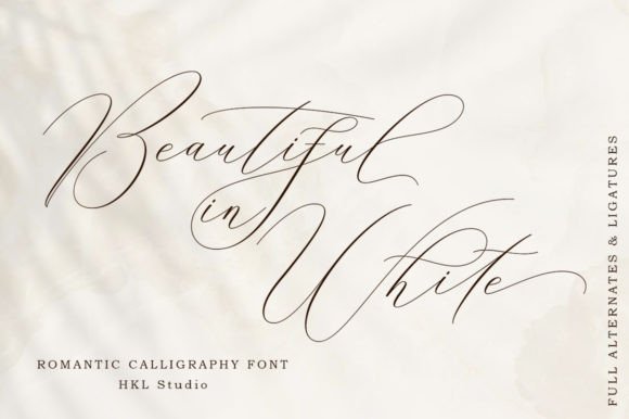 Enhance Your Brand with Beautiful in White Font
