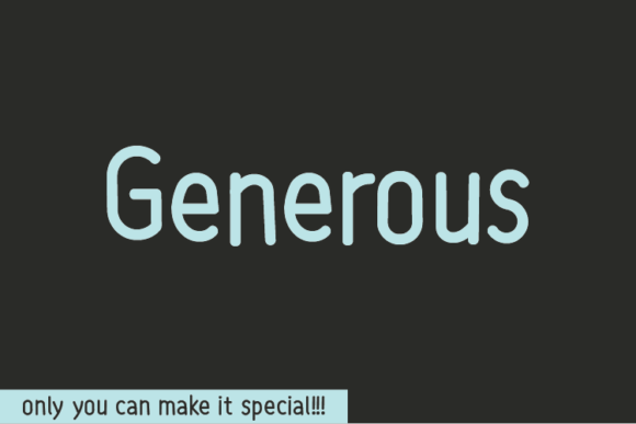Generous: A Natural Handwritten Font for Unique Branding