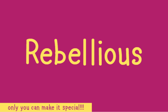 Rebellious: A Unique Handwritten Font for Creative Campaigns